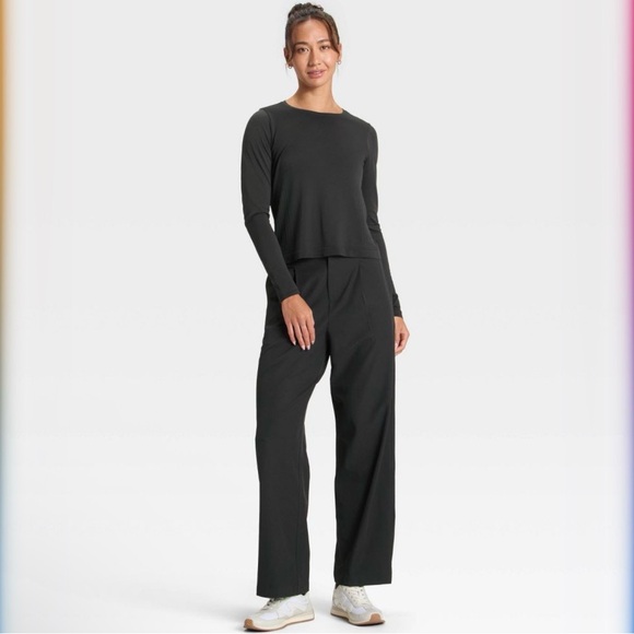 all in motion Pants - All In Motion Women's Woven High-Rise Trouser Pants